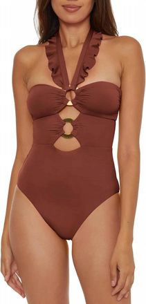 SOLUNA SWIM One Piece Bandeau Swimsuit In Coconut