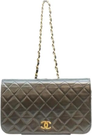Chanel Pre-owned Vintage Schoudertas - Dames - Vintage Schoudertas - Zwart - ONE Size - Leer - Vintage