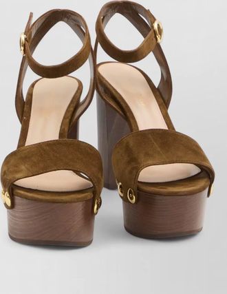 Gianvito Rossi leather platform sandals