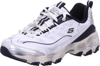 Skechers Womens DLites Vintage Vision Sneaker, Black Leather/Multi Trim, 4 UK