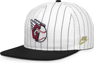 Nike Cleveland Guardians Pro Nike Mens MLB Adjustable Hat in White | NB57064NGUA-JFJ