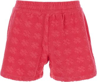 Tory Burch Terry Jacquard Logo Shorts - Dames - Bermuda - Roze - L - Katoen - Korte Broeken