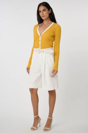 Toccin Nina Belted Culotte Pants In Optic