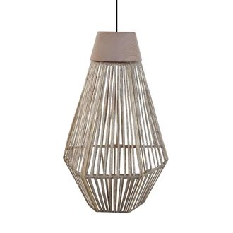 Tosel Suspensi&oacute;n metal,madera Alt.80cm natural ;Pantalla: natural