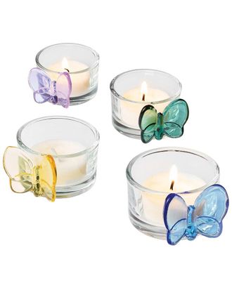 Godinger Set Of 4 Butterfly Votives