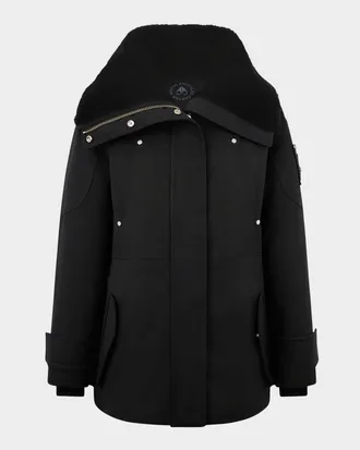 Moose Knuckles Aurora Shearling Trim Jacket