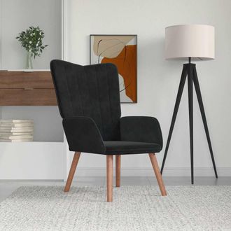 vidaXL Sill&oacute;n De Relax De Terciopelo Negro Vidaxl