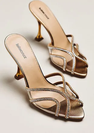Lola Cruz Rhinestone Heels