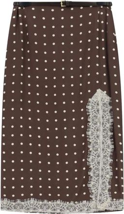 Imperial Midi Skirts, female, Brown, Size: L Gonna a pois