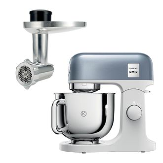DeLonghi 5L kMix Stand Mixer Blue & Food Mincer
