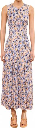 Ulla Johnson Lana Ruched Jersey Midi Dress In Viola