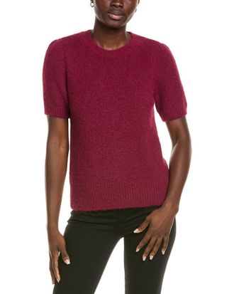 Vince Camuto Wool-Bend Crewneck Sweater