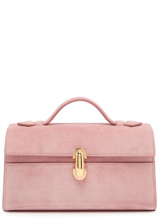 Savette Symmetry Suede Pochette - Pink - One Size