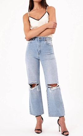 Rolla's Heidi Ankle Length Distressed Jeans In Old Stone
