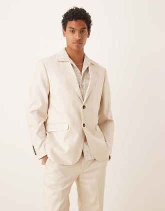 Selected Ascot - Blazer vestibilit&agrave; classica color crema-Bianco