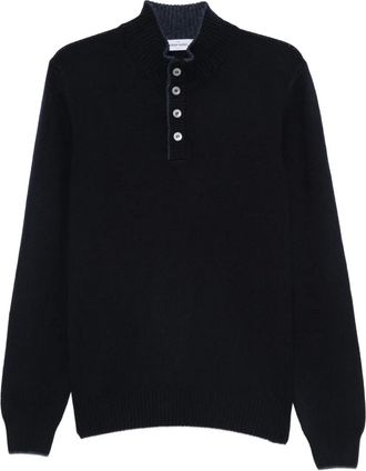 Gran Sasso high-neck sweater - Blue