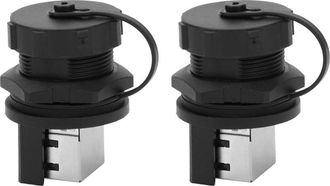 OEM Conector Rj45 Impermeable, 2 Piezas, Cat.5 Y Cat.6, Adaptador De Red Lan Ethernet Con Tapa Antipolvo
