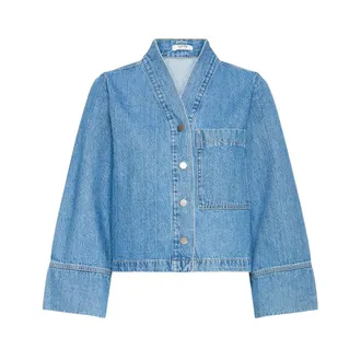 b.young Jassen, Dames, Blauw, M, Denim, Kosmo Denim Shirt