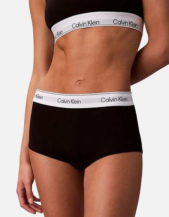 Calvin Klein Womens Icon Cotton Modal Boy Short, Black - Size: 22/20