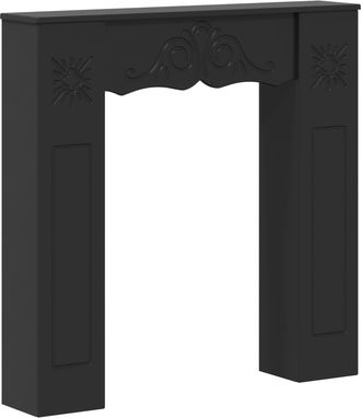 vidaXL Marco De Chimenea Negro 102 X 20 X 102 Cm Madera De Ingenier&iacute;a Vidaxl