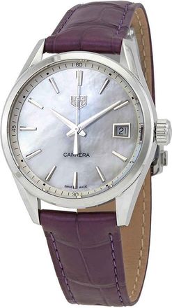 Tag Heuer Carrera Quartz White Mother of Pearl Dial Ladies Watch WBK1311.FC8261