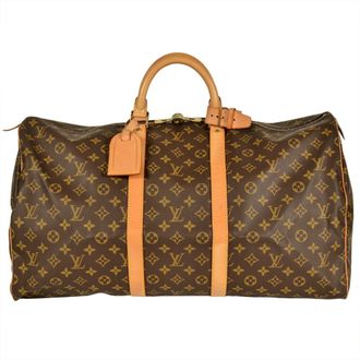 Louis Vuitton Brown Monogram Canvas Boston Bag (Pre-Owned)