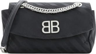 Balenciaga BB Chain Round Shoulder Bag Jacquard Small crossbody bag - Zwart