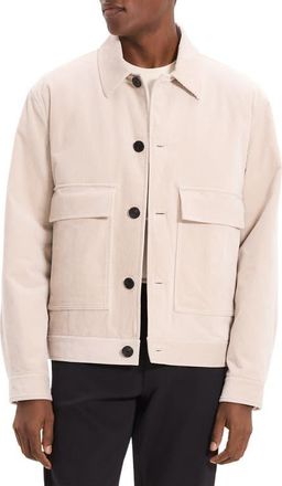 Theory Perfect Corduroy Button-Up Jacket in Alabaster at Nordstrom, Size X-Large