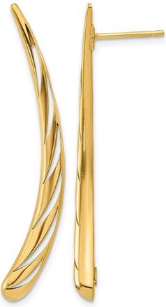 Diamond2Deal 14k Yellow Gold Drop Dangle Earrings