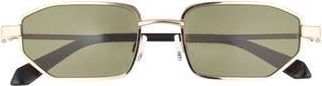 Off-white 53mm Loa Geometric Sunglasses in Gold Green at Nordstrom Rack