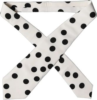 Dolce & Gabbana Polka Dot Stropdas - Dames - Stropdassen - Wit - ONE Size - Accessoires
