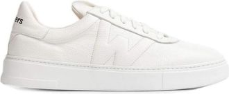 Wonders Oliver Herensneaker - Wit Leer- Ingedrukt Logo- Maxi Zool - Heren - Sneakers - Wit - 41 EU - Leer - Schoenen