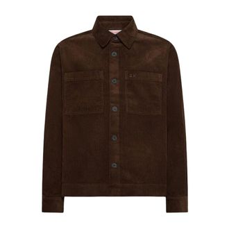 Sun 68 Sovracamicia in Corduroy - - Jackets - Uomo - Marrone - L
