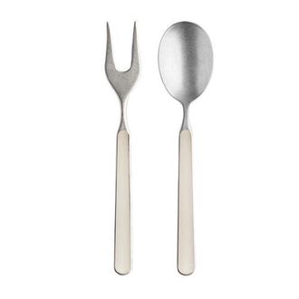 Mepra Fantasia Pewter Serving Set - 2 Pieces in Turtle Dove at Nordstrom