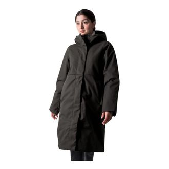 Elvine Jassen, Dames, Zwart, XS, Groene Parka Shelter Jas