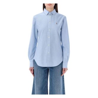 Ralph Lauren Dames, Blouses & Shirts, Blauw, Maat: M Katoen