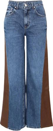 TWP Jeans dritti con inserti - Blu