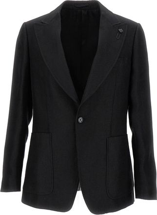 Lardini Black Single-Breasted Blazer