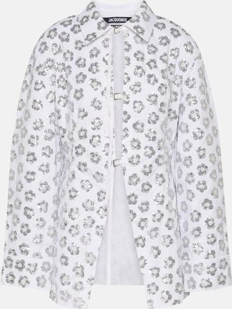 Jacquemus Lavoir sequinned cotton-blend shirt