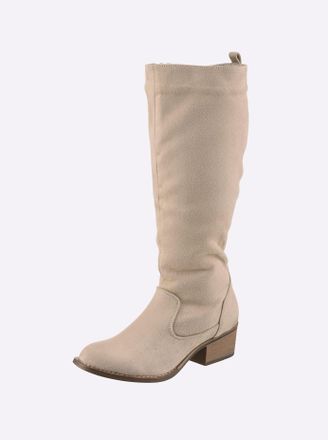 Andrea Conti Stiefel ANDREA CONTI, Damen, Gr. 36, grau (taupe), Textil, Schuhe Stiefel