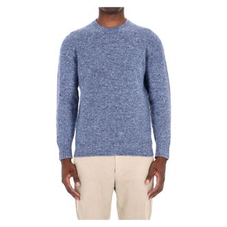 Drumohr Truien & Vesten, Heren, Blauw, L, Kasjmier, Blauwe Kasjmier Trui Uitverkoop