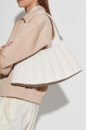 Lacoste Leather Hand Bag Lenglen Medium, Womens, White