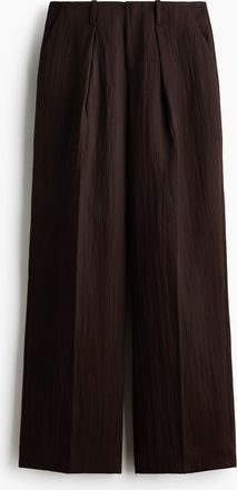 H&M Elegante Hose aus Crinklestoff - Brown