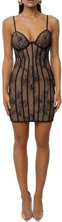 JLUXLABEL Twilight Lace Minidress in Black at Nordstrom, Size X-Small