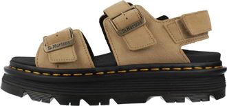 Dr. Martens Zebzag Suede Platform Sandalen - Dames - Sandalen - Bruin - 41 EU - Leer - Schoenen