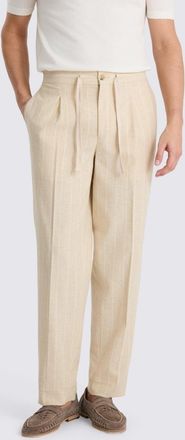 Moss Neutral Stripe Beach Trousers
