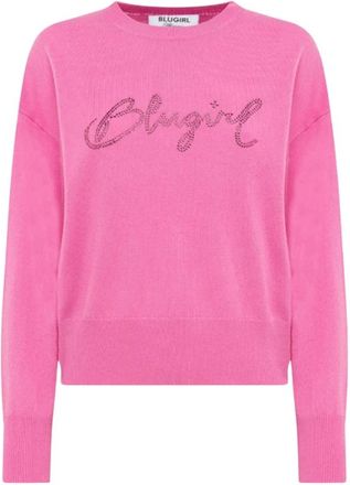 Blugirl Truien & Vesten, Dames, Roze, M, Stijlvolle Sweaters voor Vrouwen