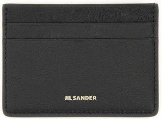 Jil Sander Refined Black Card Holder With Embossed Logo