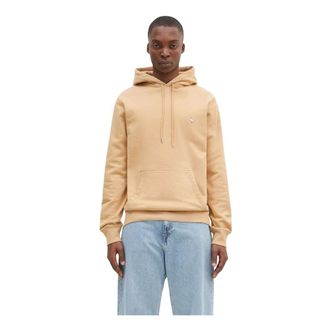 Maison Kitsun&eacute; Chillax Patch Regular Hoodie - Heren - Sweatshirts & Hoodies - Oranje - Maat: XL Katoen