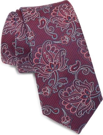 Nordstrom Shane Paisley Silk Tie in Burgundy at Nordstrom